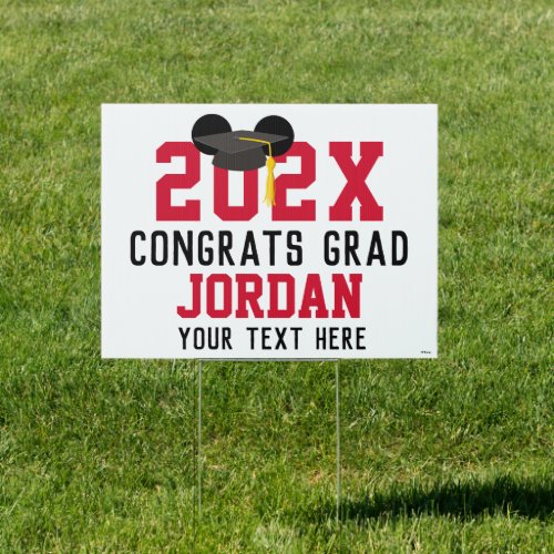 Mickey Mouse  Tassle Graduation Sign