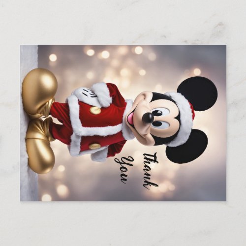 mickey mouse thank you Postcard  