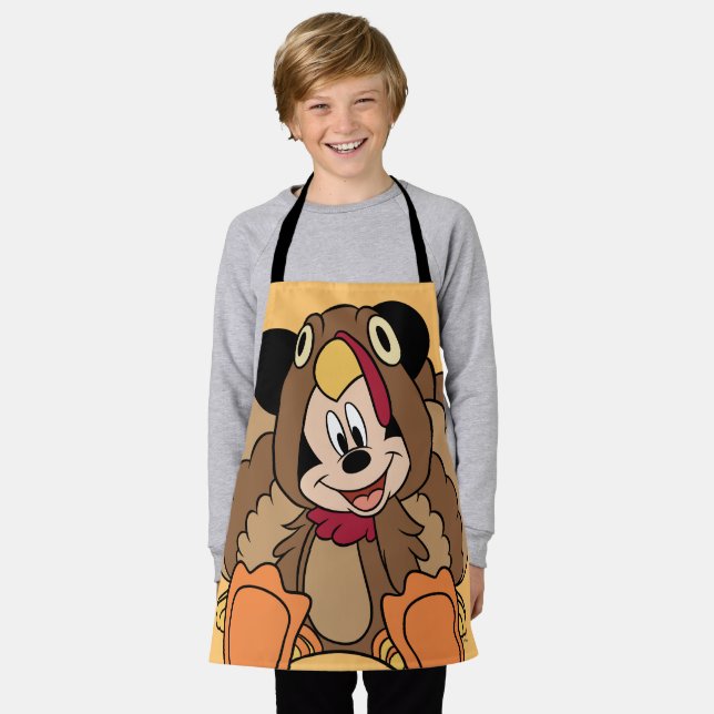 Mickey Mouse Thanksgiving Turkey Apron (Worn)