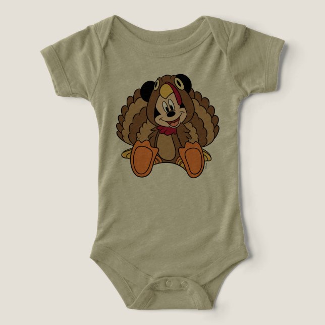 Mickey Mouse Thanksgiving Turkey Infant T-shirt (Design Front)