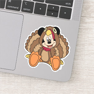 Mickey Mouse Thanksgiving Turkey Sticker