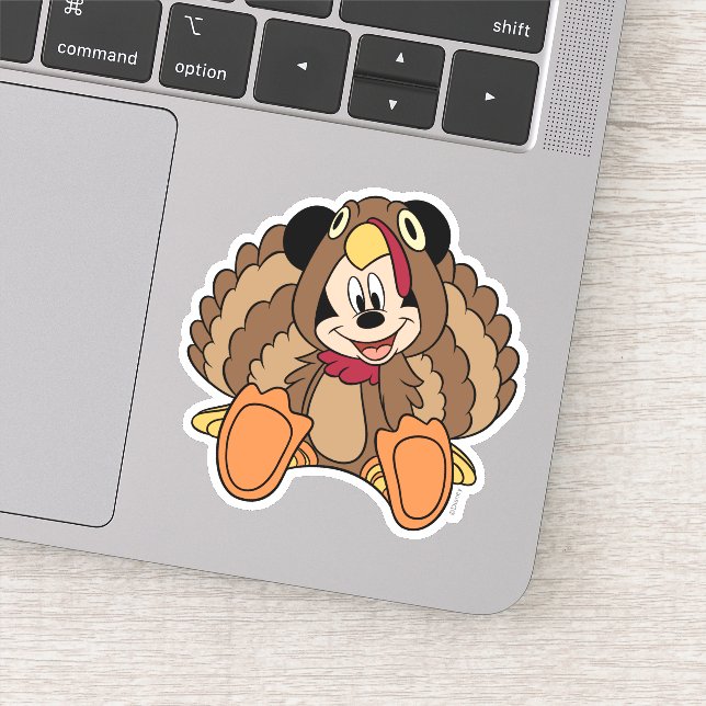 Mickey Mouse Thanksgiving Turkey Sticker (Detail)