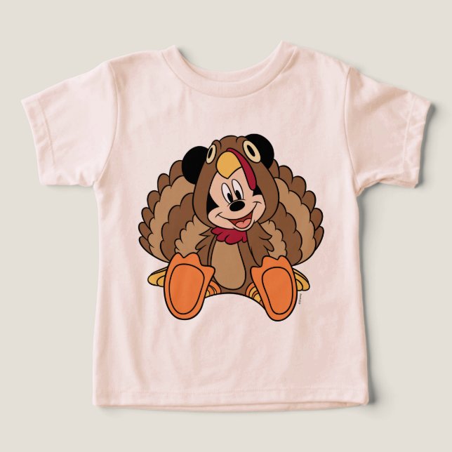 Mickey Mouse Thanksgiving Turkey Toddler T-shirt (Design Front)