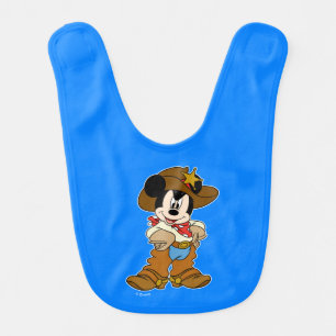 Mickey Mouse the Cowboy Baby Bib