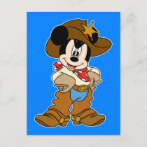 Mickey Mouse the Cowboy Postcard
