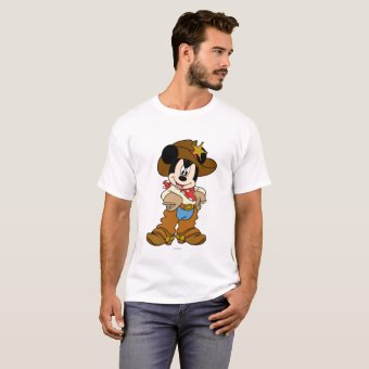 Mickey Mouse the Cowboy T-Shirt | Zazzle