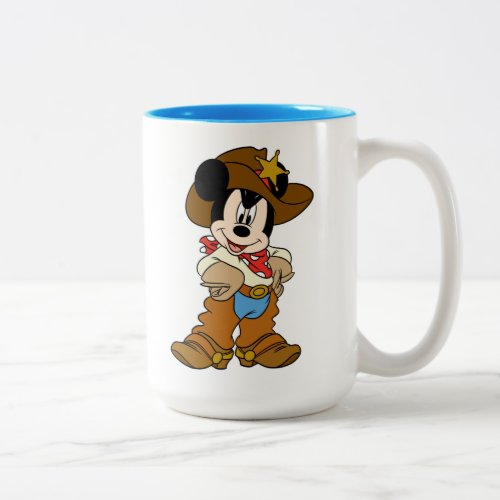 Mickey Mouse the Cowboy Two_Tone Coffee Mug