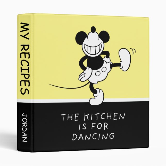 Mickey Mouse | The Kitchen is for Dancing 3 Ring Binder (Front/Spine)