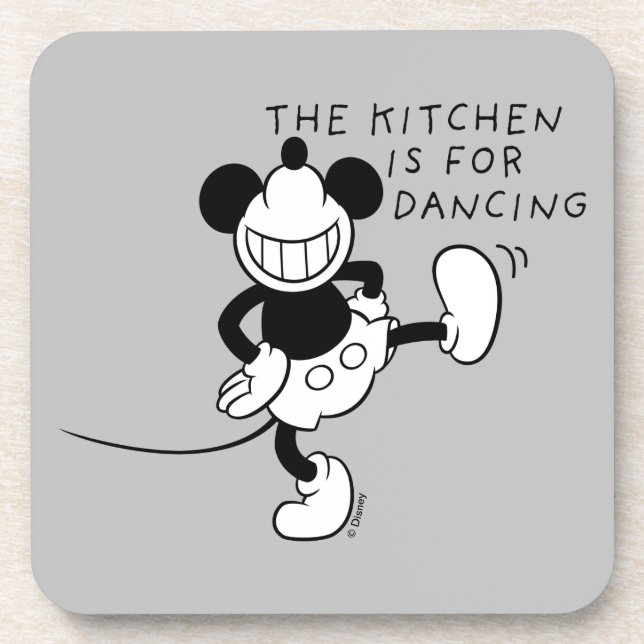 Mickey Mouse | The Kitchen is for Dancing Beverage Coaster (Front)