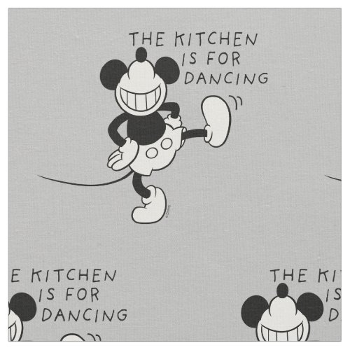 Mickey Mouse  The Kitchen is for Dancing Fabric
