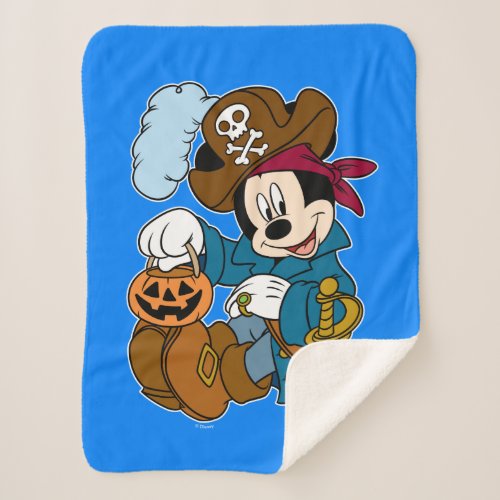 Mickey Mouse the Pirate Sherpa Blanket