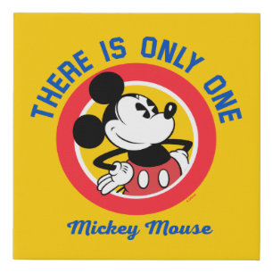 Mickey Mouse   There is Only One Faux Canvas Print