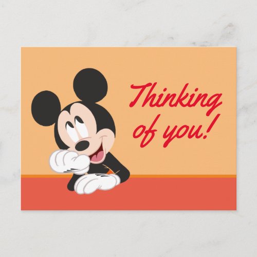 Mickey Mouse Thoughtful Postcard