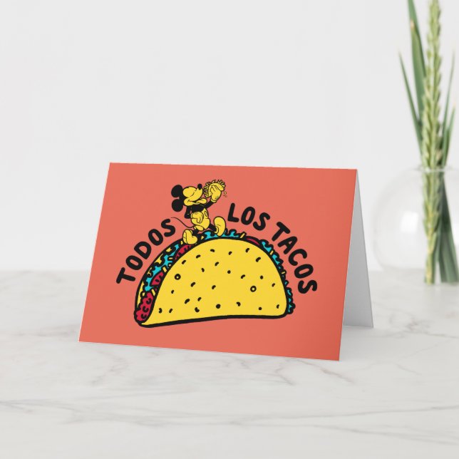 Mickey Mouse Todos Los Tacos Sign Card (Front)