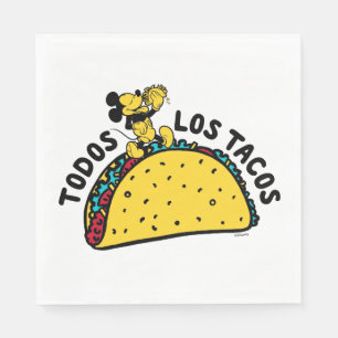 Mickey Mouse Todos Los Tacos Sign Napkins