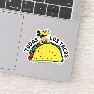 Mickey Mouse Todos Los Tacos Sign Sticker