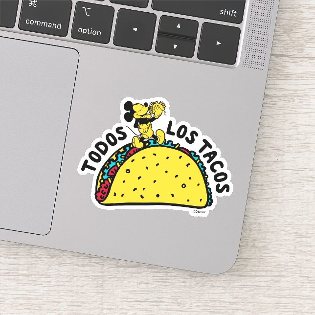 Mickey Mouse Todos Los Tacos Sign Sticker (Detail)