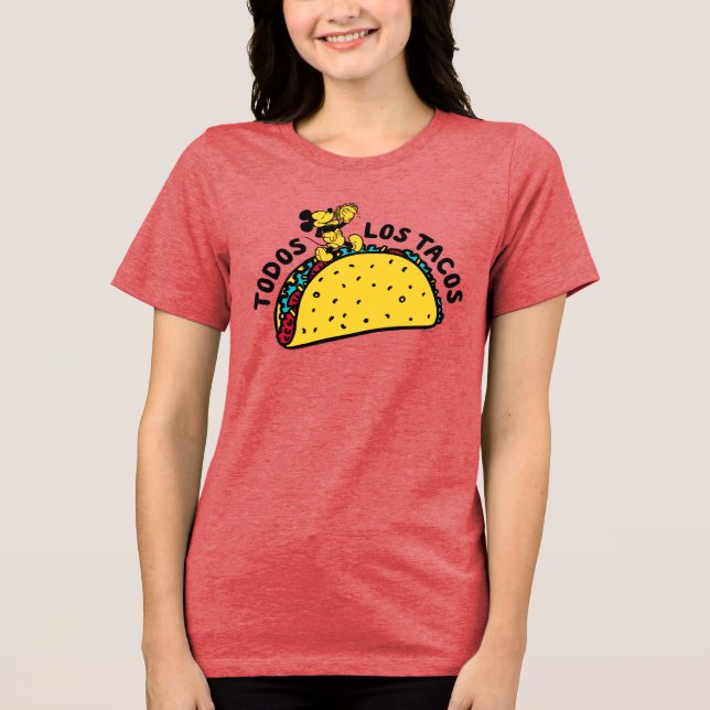 Mickey Mouse Todos Los Tacos Sign Tri-Blend Shirt (Front)
