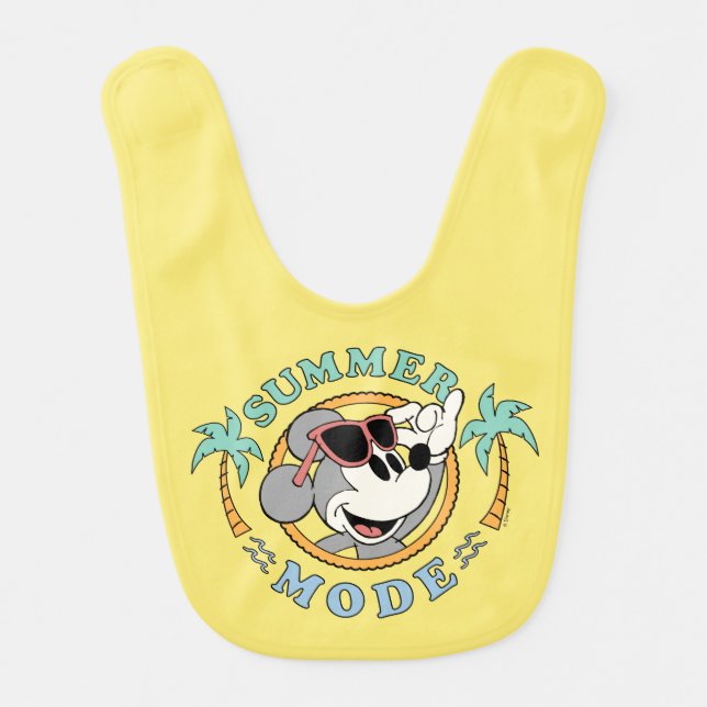 Mickey Mouse | Tropical Summer Mode Baby Bib (Front)