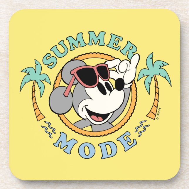 Mickey Mouse | Tropical Summer Mode Beverage Coaster (Front)