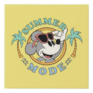 Mickey Mouse   Tropical Summer Mode Faux Canvas Print