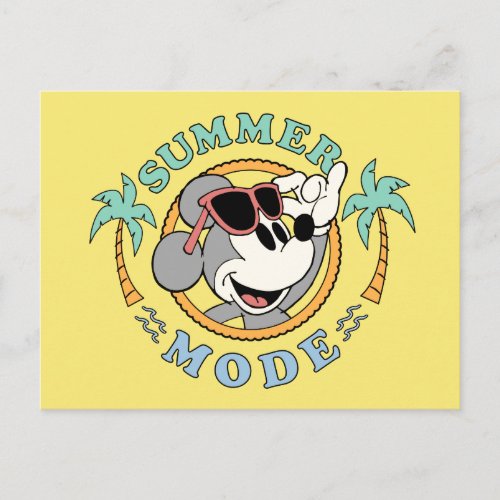 Mickey Mouse  Tropical Summer Mode Postcard