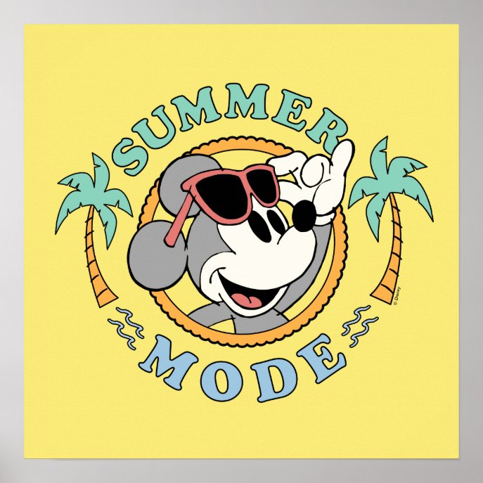 Mickey Mouse | Tropical Summer Mode Poster