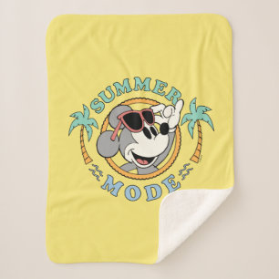 Mickey Mouse   Tropical Summer Mode Sherpa Blanket