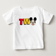 Mickey Mouse | Two Second Birthday Baby T-shirt at Zazzle