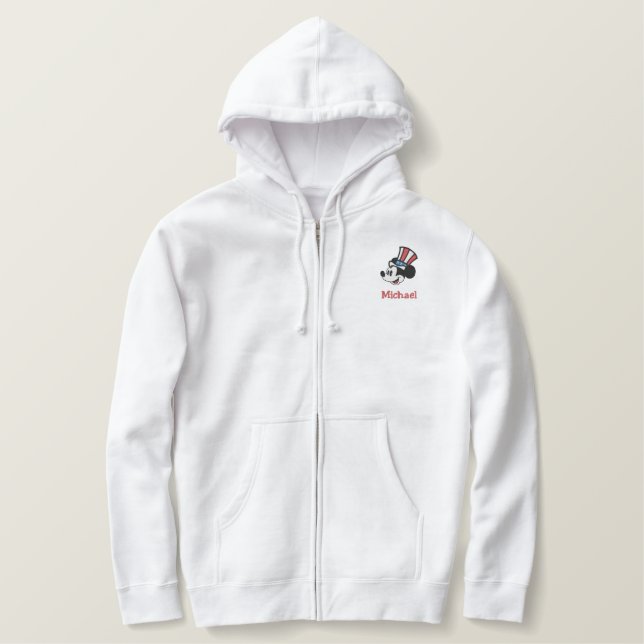 Mickey Mouse USA | Add Your Name Embroidered Hoodie (Design Front)