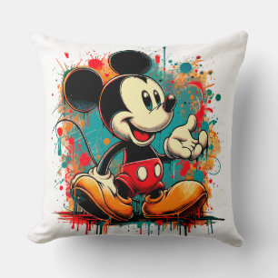Mickey Mouse Vintage Art Throw Pillow