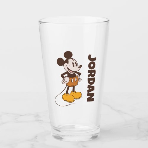 Mickey Mouse  Vintage Mickey  Add Your Name Glass