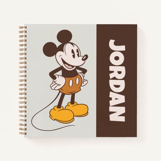 Mickey Mouse | Vintage Mickey | Add Your Name Notebook (Front)