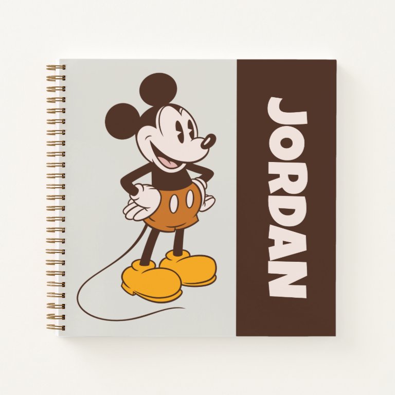 Mickey Mouse | Vintage Mickey | Add Your Name Notebook