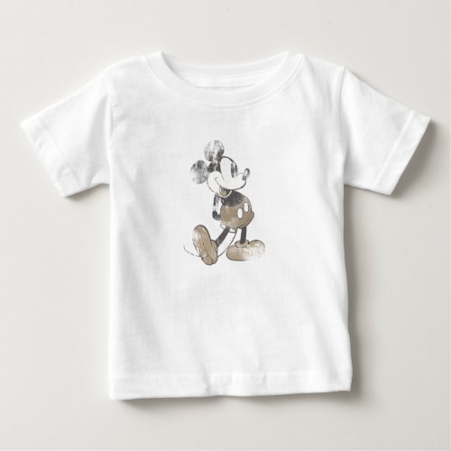 Mickey Mouse Vintage Washout Design Baby T_Shirt