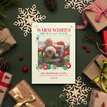 Mickey Mouse Warm Wishes Holiday Card<br><div class="desc">Celebrate the Holiday by sending this cute Mickey Mouse Christmas Card to all your family and friends this season. Personalize by adding your favorite family photo and custom text! This Holiday card is perfect for all Disney lovers!</div>