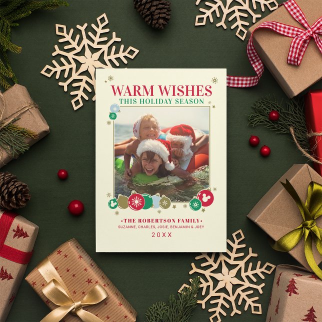 Mickey Mouse Warm Wishes Holiday Card (Creator Uploaded)