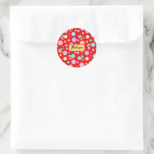 Mickey Mouse Watercolor Baby Shower Thank You Classic Round Sticker
