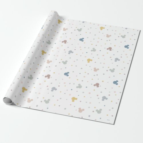 Mickey Mouse Watercolor Birthday Wrapping Paper