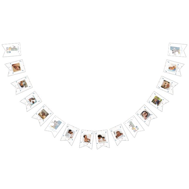 Mickey Mouse Watercolor First Birthday Bunting Flags (All)