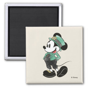 Mickey Mouse   Watercolor St. Patrick's Day Magnet