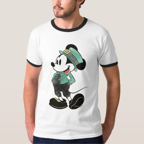 Mickey Mouse  Watercolor St Patricks Day T_Shirt