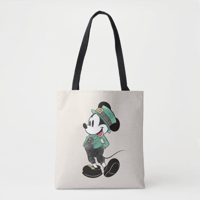 Mickey Mouse | Watercolor St. Patrick's Day Tote Bag (Front)