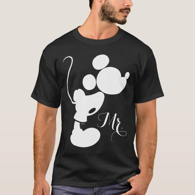 Mickey Mouse Wedding Silhouette - Mr. T-Shirt (Front)