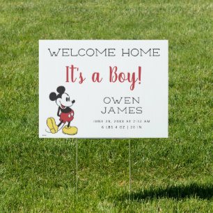 Mickey Mouse Welcome Baby Sign