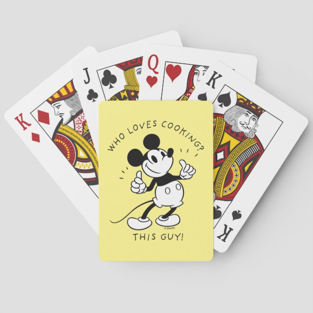 Mickey Mouse Who Loves Cooking Playing Cards (Back)