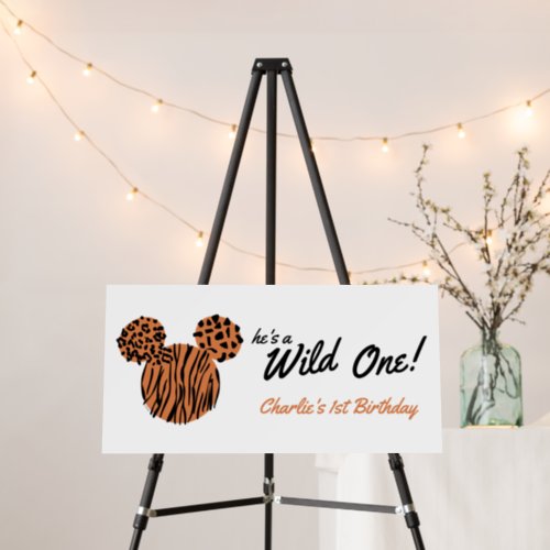 Mickey Mouse  Wild One 1st Birthday Foam Board