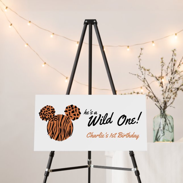 Mickey Mouse | Wild One 1st Birthday Foam Board (In Situ (Stand))