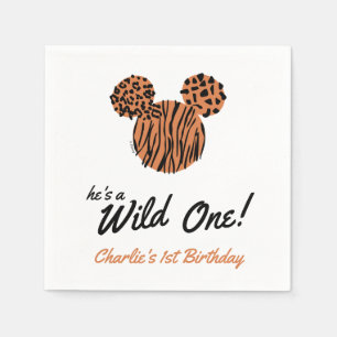 Mickey Mouse Wild One 1st Birthday Napkins