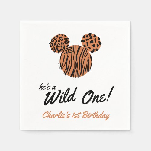 Mickey Mouse  Wild One 1st Birthday Napkins